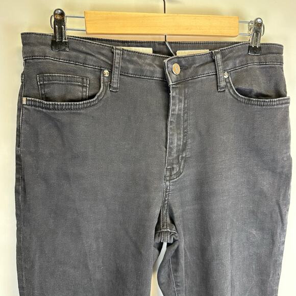 Pilcro Letterpress Anthropologie Black Crop Embellished Jeans Womens Size 29 - Picture 8 of 16